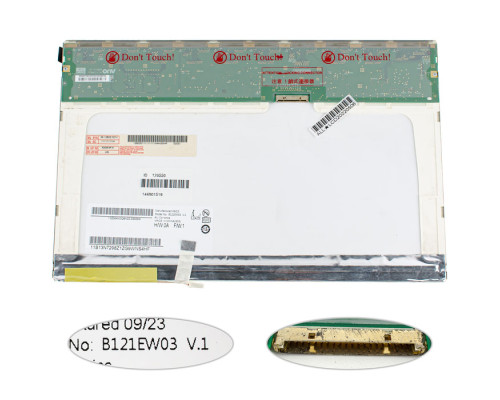 Матрица 12.1" B121EW03 V.1 (1280*800, 20pin, 1CCFL, NORMAL, глянцевая, разъем справа вверху) для ноутбука (renew) NBB-128550