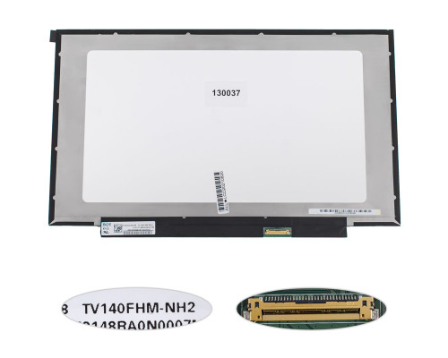 УЦІНКА! Матриця 14.0" TV140FHM-NH2 (1920*1080, 30pin(eDP, IPS, 250cd/m2, 16.7M, 45% NTSC), LED, SLIM (без планок та вушок), матова, роз'єм справа внизу, дп=2 narrow border)) для ноутбука NBB-130037