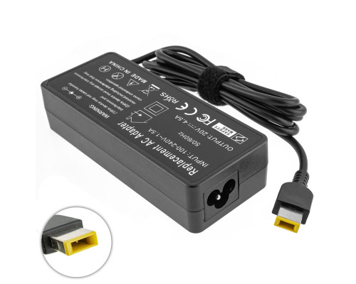 Блок живлення для ноутбука LENOVO 20V, 4.5A, 90W, USB+pin (Square 5 Pin DC Plug), (Replacement AC Adapter) black (без кабелю!) NBB-130164