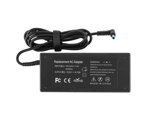 Блок живлення для ноутбука HP 19.5V, 6.15A, 120W, 4.5*3.0-PIN, (Replacement AC Adapter) black (без кабелю!) NBB-132396