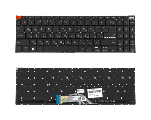 Клавіатура для ноутбука ASUS (K3502 series) rus, black, без фрейму, підсвічування клавіш (Red Esc) NBB-133907