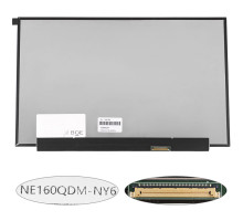 Матриця 16.0" NE160QDM-NY6 (2560*1600, 40pin(eDP, IPS, 120Hz), LED, SLIM(без планок та вушок), матова, роз'єм праворуч внизу) для ноутбука NBB-134186