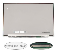 Матриця 16.0" N160JME-GL2 (1920 * 1200, 40pin (eDP, IPS), LED, SLIM (без додаткової панелі), матова, роз'єм справа внизу) для ноутбука