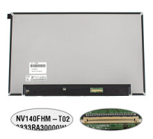 Матриця 14.0 NV140FHM-T02 touch (1920*1080, 40pin(eDP), LED, SLIM(без дод. панелі), матова, роз'єм праворуч знизу) для ноутбука NBB-139865