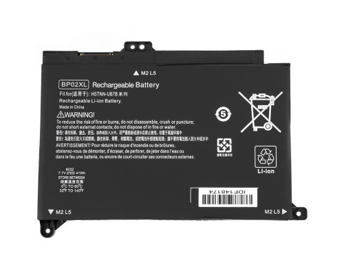 Батарея для ноутбука HP BP02XL (Pavilion 15-AW000, 15-AU series) 7.7V 41Wh Black NBB-139930