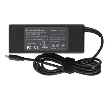 Блок живлення для ноутбука TYPE-C 90W, black, RECTANGULAR NBB-140336