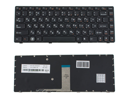 Клавіатура для ноутбука LENOVO (Y480, Y485) rus, black NBB-36108