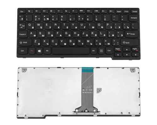 Клавіатура для ноутбука LENOVO (S110, S200, S206) rus, black, black frame (windows 8) NBB-37807