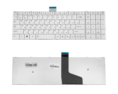 Клавіатура для ноутбука Toshiba (Satellite: C50, C50D, C55, C55D) rus, white NBB-57251