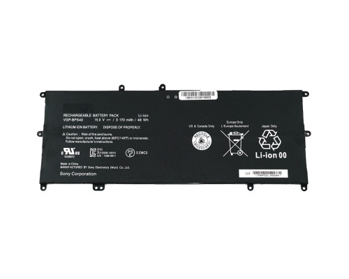 Оригінальна батарея для ноутбука Sony BPS40 (VGP-BPS40, Sony Vaio SVF14 та SVF15 series) 15V 3170mAh 48Wh Black