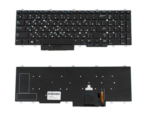 Клавіатура для ноутбука DELL (Latitude: E5550, E5570) rus, black, без фрейма NBB-70471