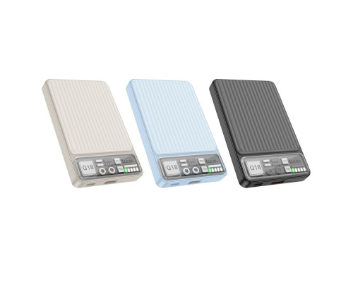 Універсальна Мобільна Батарея Power Bank Hoco Q18 Tourer 22.5W with magnetic 10000mAh Колір Молочно бiлий 6942007605199