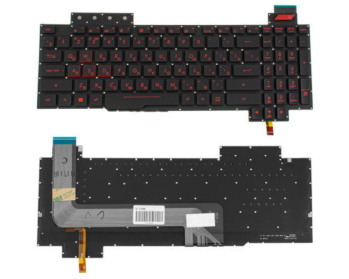Клавіатура для ноутбука ASUS (FX503 series) rus, black, без фрейма, підсвічування клавіш(оригінал) NBB-81898