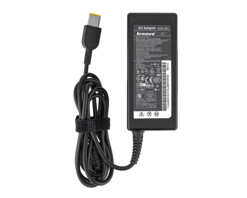 УЦІНКА! СЛІДИ РОЗТИНУ! Блок живлення для ноутбука LENOVO 20V, 3.25A, 65W, USB+pin (Square 5 Pin DC Plug), black (без кабеля!) NBB-83487