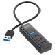 Хаб USB Hoco HB25 Easy mix 4-in-1 converter(USB to USB3.0+USB2.0*3) Колір Чорний