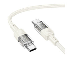 Кабель USB Hoco U129 60W Type-C to Type-C 1.2m Колір Бежевий 6942007612494