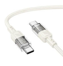 Кабель USB Hoco U129 60W Type-C to Type-C 1.2m Колір Бежевий 6942007612494