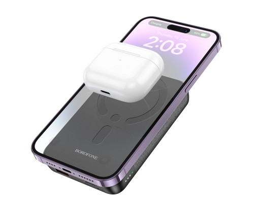 Універсальна Мобільна Батарея Power Bank Borofone BJ47 Quick PD20W magnetic wireless fast charging 10000mAh Колір Бiлий 6941991109690