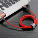 Кабель Baseus Cafule Lightning Cable 2A (3m) red 2001000108565 6953156296299