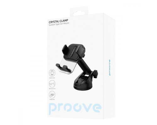 Тримач в машину Proove Crystal Clamp Suction Type Car Mount black