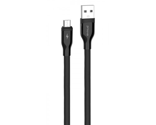 Кабель Proove Flat Out Micro USB 2.4A (1m) black