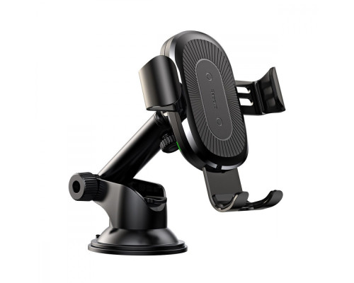 Тримач в машину з Бездротовим ЗП Baseus Gravity Car Mount (Osculum Type) 1.7A black