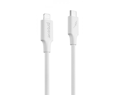 Кабель Proove Striped Silicone Type-C to Lightning (1m) white 2001001957506 6901114336068