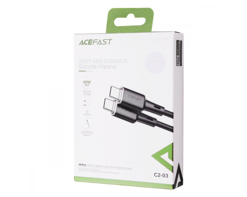 Кабель Acefast C2-03 Type-C to Type-C 60W (1.2m) white