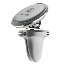 Тримач в машину Baseus Magnetic Air Vent Car Mount With Cable Clip silver