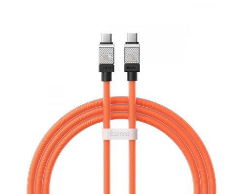 Кабель Baseus CoolPlay Series Fast Charging Type-C to Type-C 100W (1m) orange