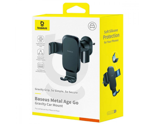 Автомобільний тримач Baseus Metal Age Go Air Outlet Car Mount gray 2003000335217 6932172678746