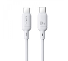 Кабель Baseus Silky Series Fast Charging Type-C to Type-C 100W (2m) white 2003000229295 6932172668853