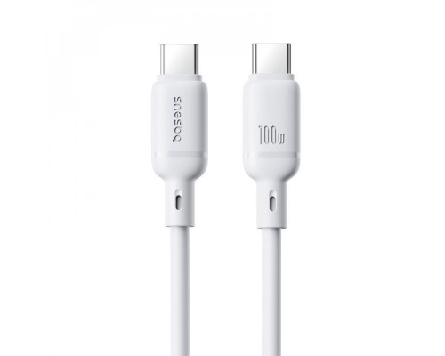 Кабель Baseus Silky Series Fast Charging Type-C to Type-C 100W (2m) white 2003000229295 6932172668853