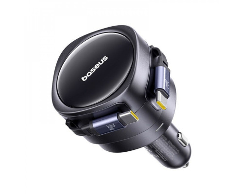 АЗП Baseus Enjoyment Max 60W (Retractable 2xType-C Cables) black 2003000288872 6932172682576