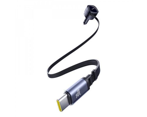 АЗП Baseus Enjoyment Max 60W (Retractable 2xType-C Cables) black 2003000288872 6932172682576