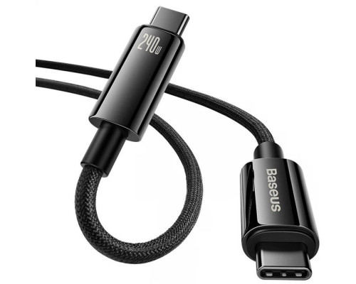 Кабель Baseus Tungsten Gold Fast Charging Type-C to Type-C 240W (2m) black 2001001041717 6932172628833