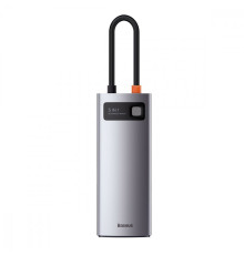 USB-Хаб Baseus Metal Gleam Series 5-in-1 30Hz Version (3xUSB3.0 + 4KHD + Type-C) gray