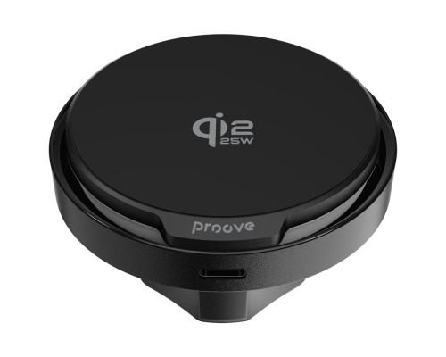 Автомобільний тримач з Бездротовим ЗП Proove Spark Qi2.2 25W black 2003000293241 6901119412804