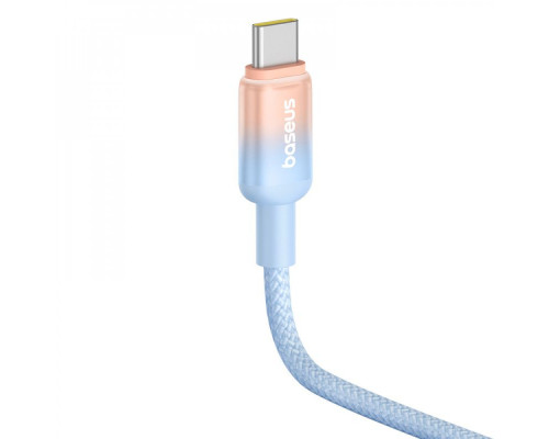 Кабель Baseus Discolor Series Fast Charging Type-C to Type-C 100W (1m) blue 2003000197853 6932172668273