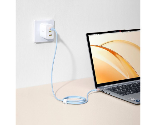 Кабель Baseus Discolor Series Fast Charging Type-C to Type-C 100W (1m) blue 2003000197853 6932172668273