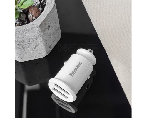 АЗП Baseus Grain 3.1A 2USB white