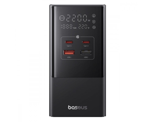 Мережевий фільтр Baseus Power Combo Tower Digital (3*AC+2*USB+2*Type-C 35W 1.5m) black 2003000159615 6932172631918