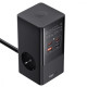Мережевий фільтр Baseus Power Combo Tower Digital (3*AC+2*USB+2*Type-C 35W 1.5m) black 2003000159615 6932172631918