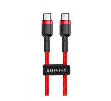 Кабель Baseus Cafule Type-C to Type-C PD 2.0 60W (2m) red 2001000502486 6953156285224