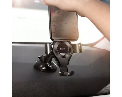 Автомобільний тримач Baseus Osculum Type Gravity Car Mount silver