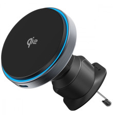 Автомобільний тримач з Бездротовим ЗП Proove Titanium Circle Qi2 15W gray 2003000236026 6901111071849