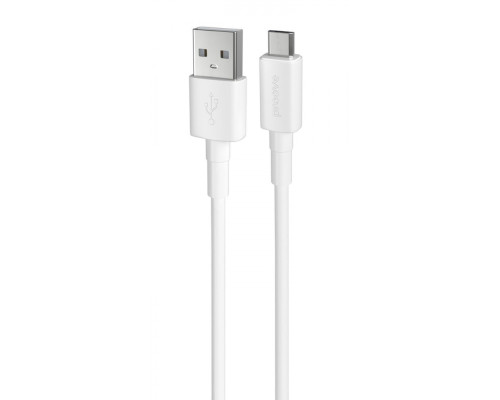 Кабель Proove Small Silicone Micro USB 2.4A (1m) white