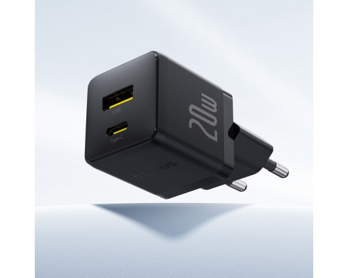 МЗП Baseus Palm Fast Charger Type-C+USB 20W black 2003000211030 6932172672737