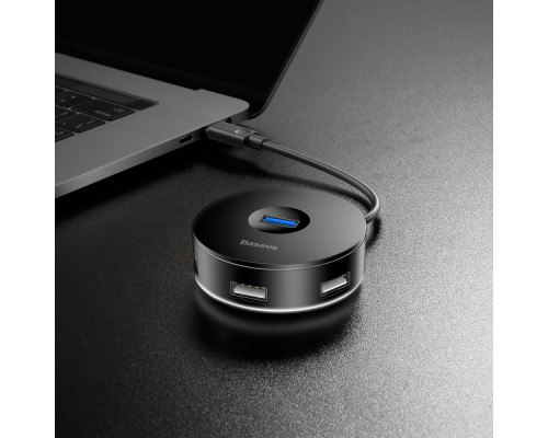 USB-Хаб Baseus Round Box USB to USB 3.0 + 3USB 2.0. black