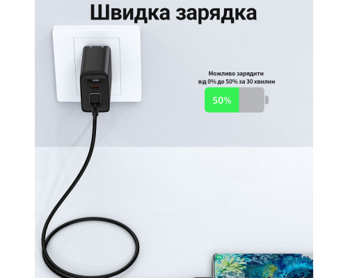 Кабель Acefast C2-03 Type-C to Type-C 60W (1.2m) white